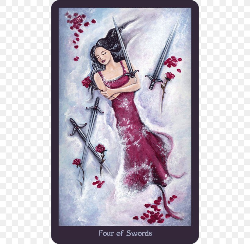 Crystal Visions Tarot Suit Of Swords Playing Card Four Of Swords, PNG, 600x800px, Tarot, Art, E Waite, Four Of Swords, Love Download Free