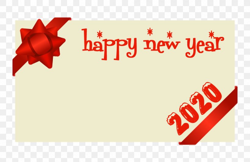 Happy New Year 2020, PNG, 1000x650px, 2020, Happy New Year, Greeting, Greeting Card, Present Download Free