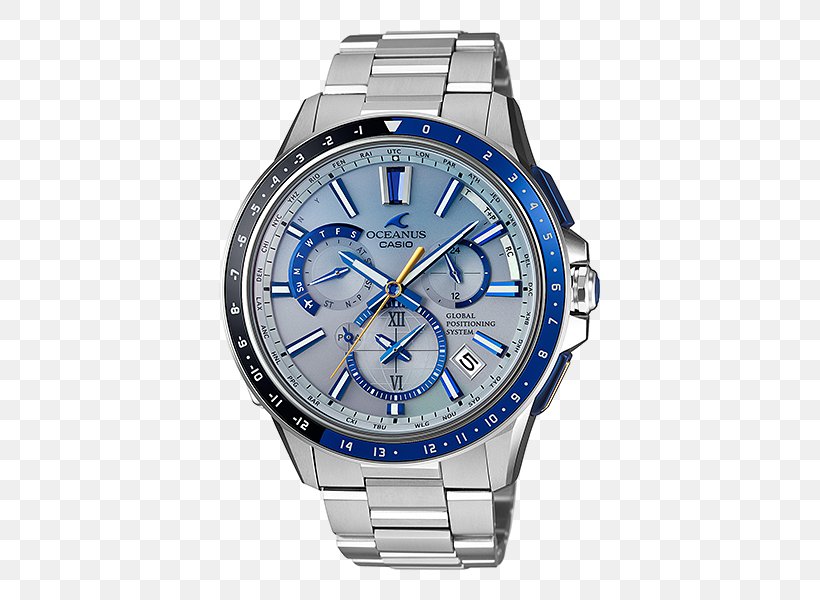 Casio Oceanus Watch Radio Clock EDIFICE, PNG, 500x600px, Casio Oceanus, Analog Watch, Blue, Brand, Casio Download Free