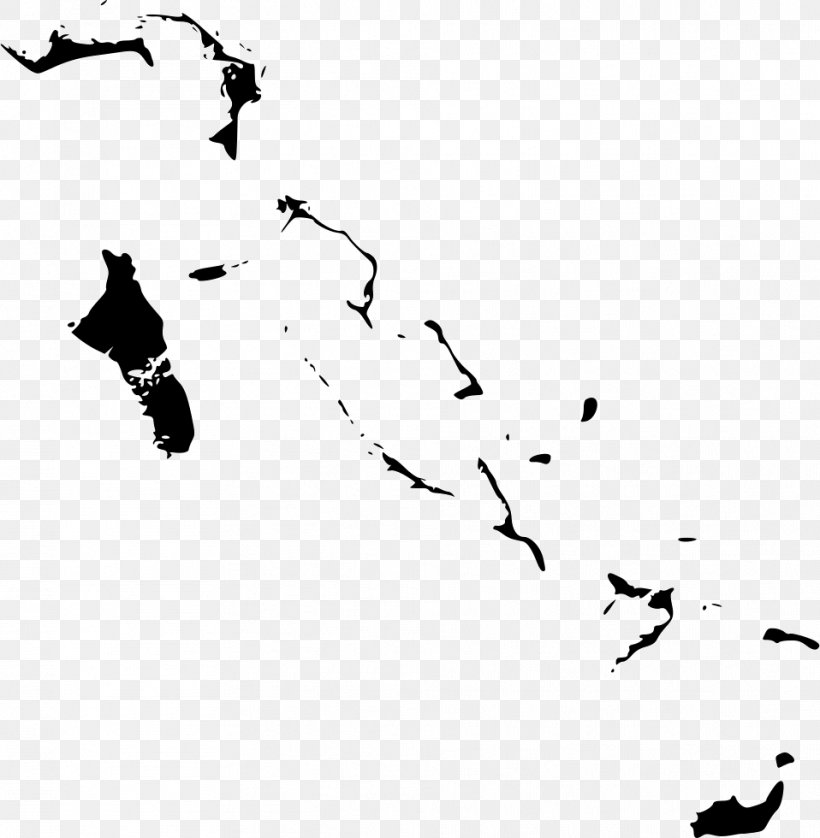 Geography Of The Bahamas Vector Graphics Map Outline Of The Bahamas, PNG, 958x980px, Bahamas, Art, Black, Blackandwhite, Blank Map Download Free