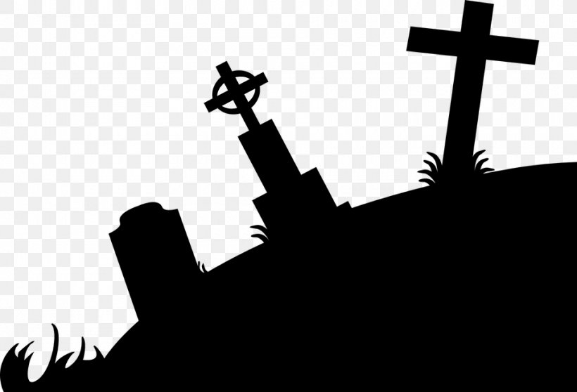 Silhouette Cemetery Clip Art, PNG, 960x654px, Silhouette, Art, Black And White, Cemetery, Cross Download Free