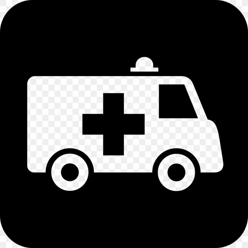 Hospital Medical Sign Ambulance Emergency Medical Services, PNG, 980x980px, Hospital, Ambulance, Area, Black And White, Brand Download Free