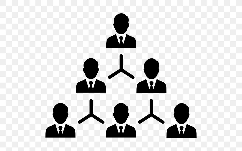 Businessperson Hierarchical Organization, PNG, 512x512px, Businessperson, Area, Black And White, Business, Communication Download Free