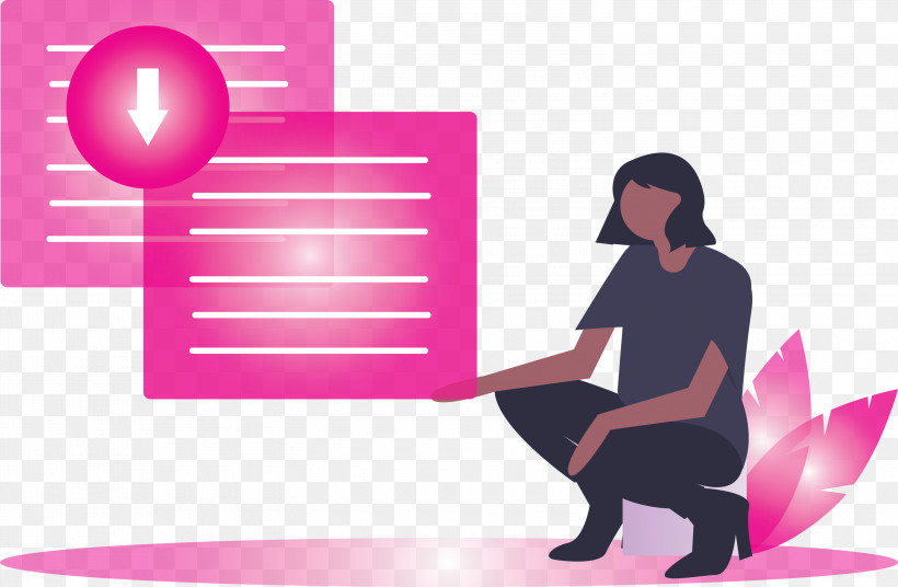 Download Files, PNG, 3000x1963px, Download Files, Magenta, Pink, Silhouette, Sitting Download Free