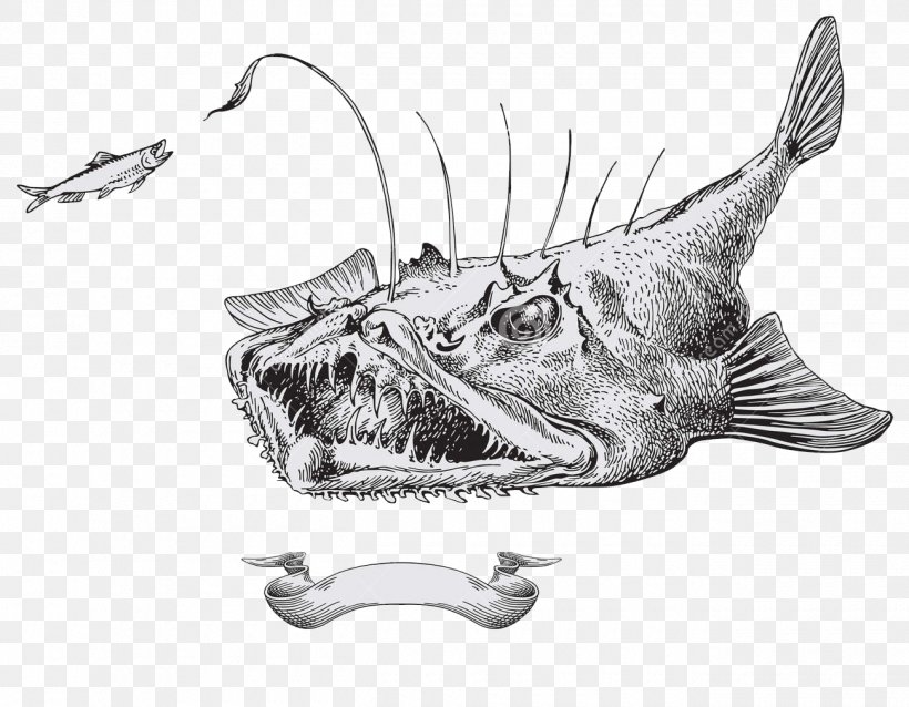 Drawing Devil Fish Devil Fish Illustration, PNG, 1300x1012px, Drawing, Batoidea, Black And White, Black Seadevil, Devil Download Free