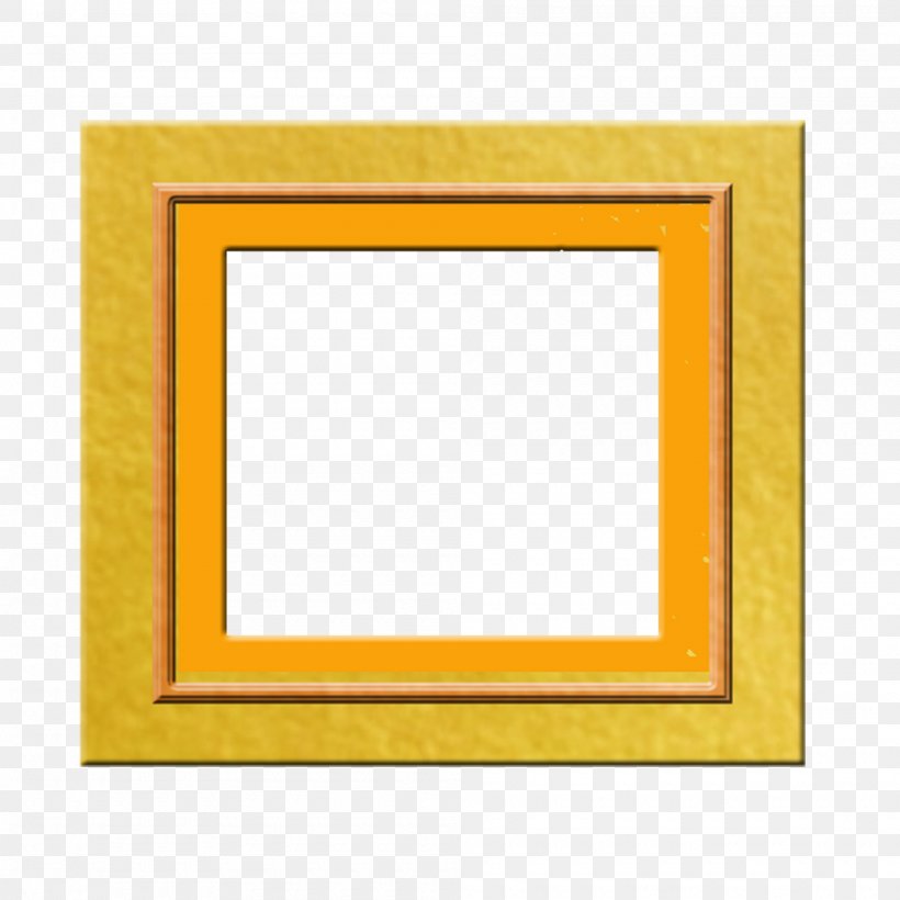 Picture Frame Yellow Area Pattern, PNG, 2000x2000px, Picture Frame, Area, Rectangle, Square Inc, Symmetry Download Free