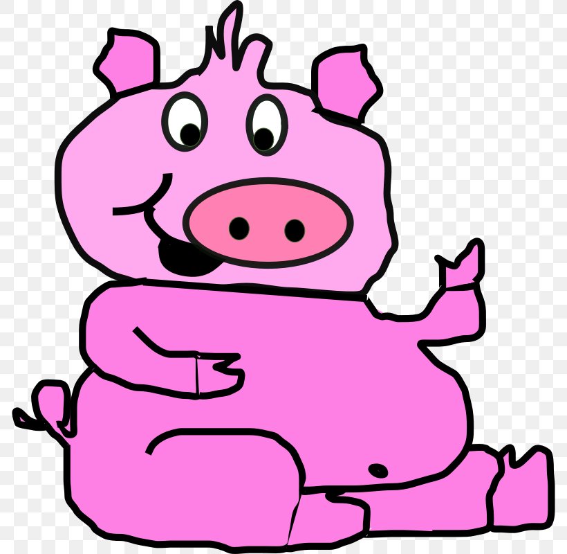 Domestic Pig Free Content Clip Art, PNG, 800x800px, Domestic Pig, Animation, Area, Artwork, Drawing Download Free