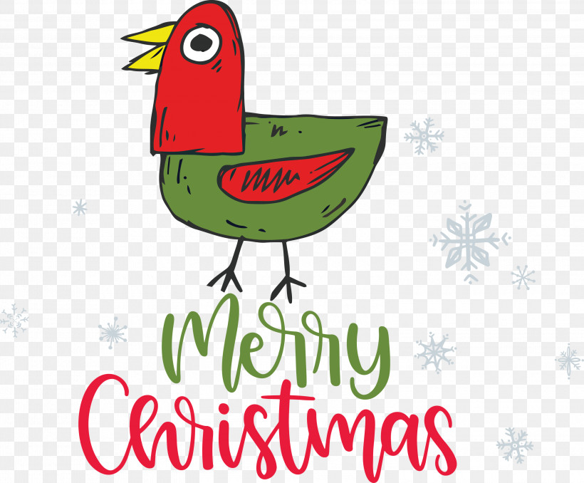 Merry Christmas, PNG, 3000x2481px, Merry Christmas, Beak, Birds, Cartoon, Green Download Free