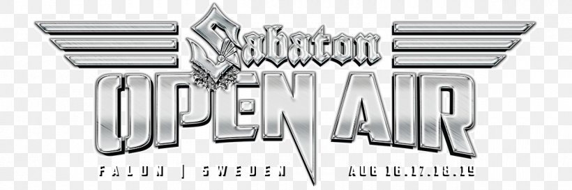 Sabaton Open Air Falun Festival, PNG, 1200x400px, Falun, Black And White, Brand, Festival, Hardware Accessory Download Free