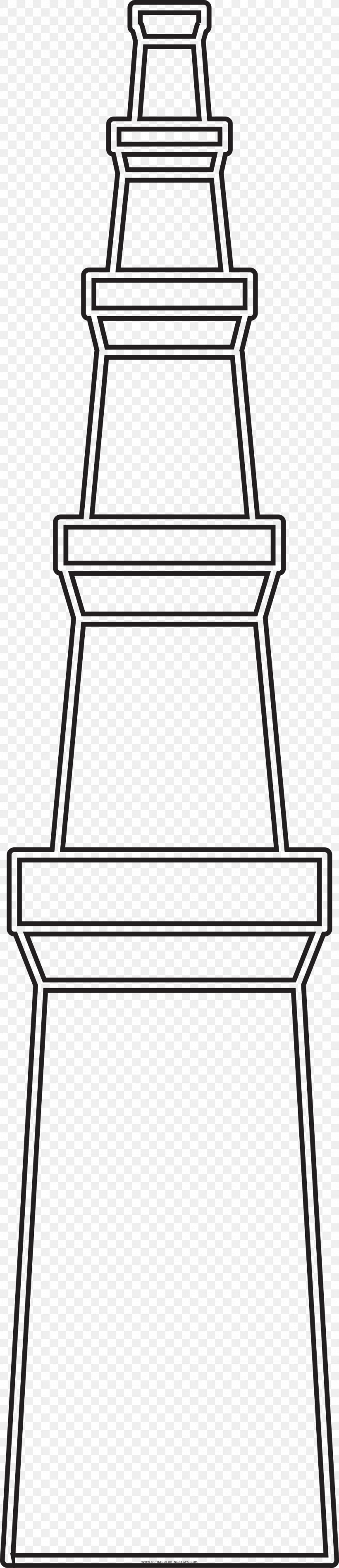 Qutb Minar India Gate Coloring Book Drawing Line Art, PNG, 1000x4628px, Qutb Minar, Ausmalbild, Black And White, Building, Chair Download Free
