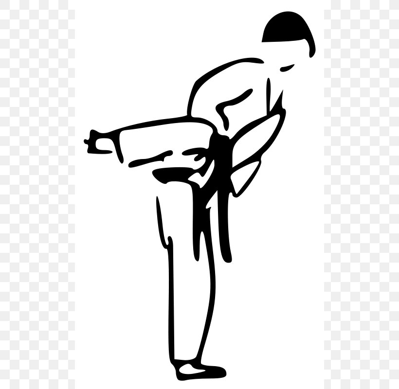 Karate Martial Arts Kick Taekwondo Clip Art, PNG, 512x800px, Karate, Area, Arm, Artwork, Black Download Free