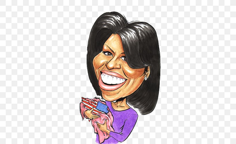Michelle Obama United States Barack And Michelle Clip Art, PNG, 500x500px, Michelle Obama, Art, Barack And Michelle, Barack Obama, Brown Hair Download Free