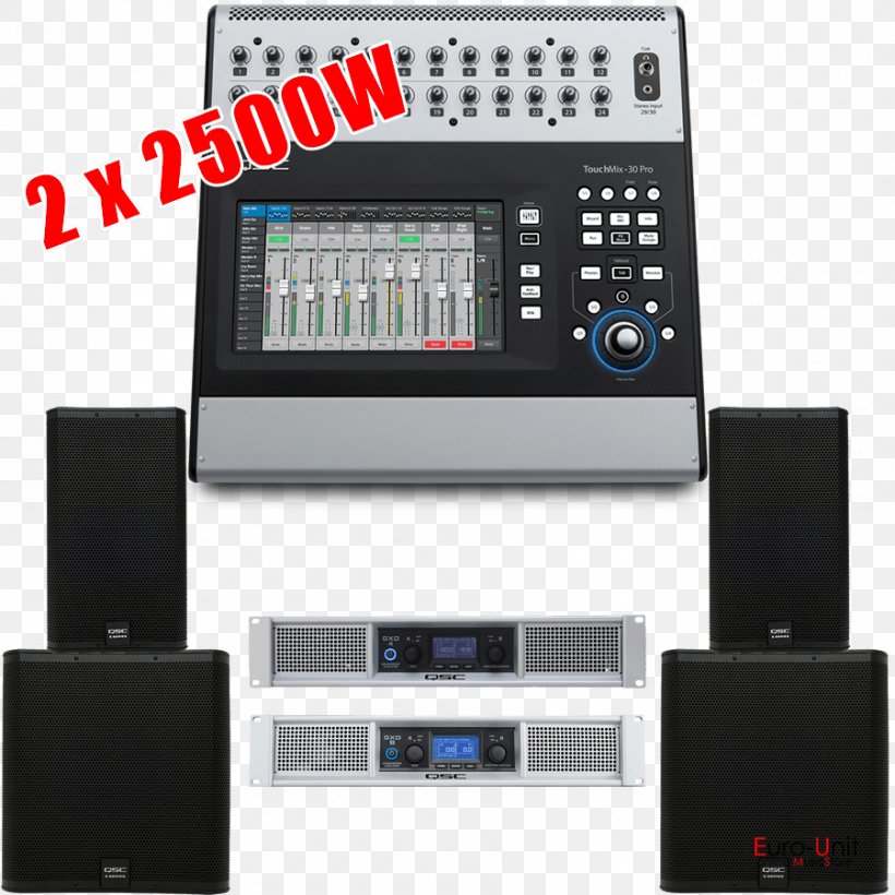 QSC TouchMix-30 Pro QSC Audio Products QSC TouchMix-16 Audio Mixers QSC TouchMix-8, PNG, 900x900px, Qsc Touchmix30 Pro, Audio, Audio Equipment, Audio Mixers, Audio Power Amplifier Download Free