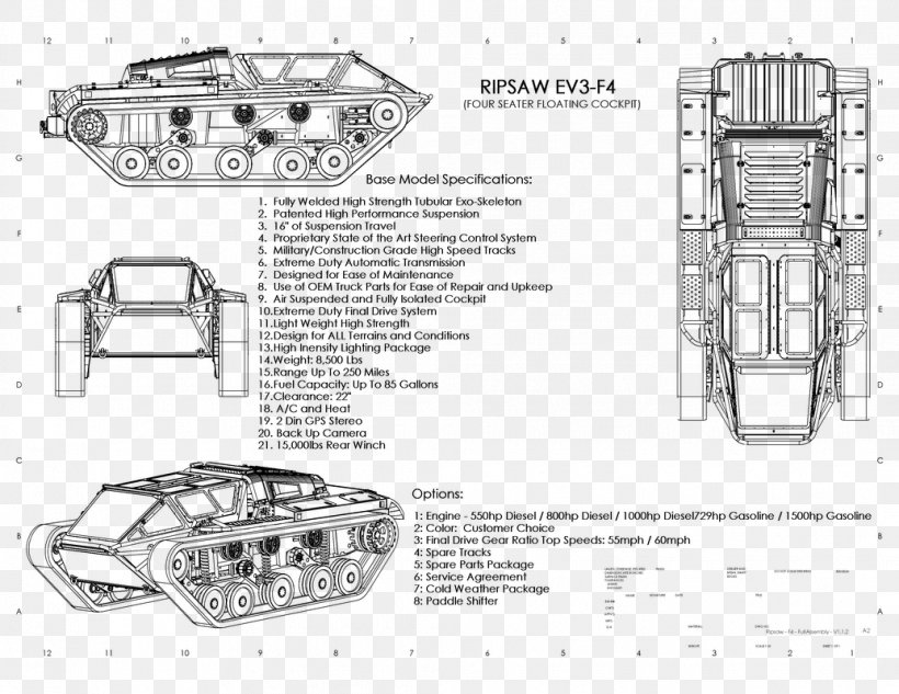 Ripsaw Drawing Tank Car Howe & Howe Technologies, PNG, 1035x800px, Ripsaw, Art, Artwork, Auto Part, Automotive Design Download Free