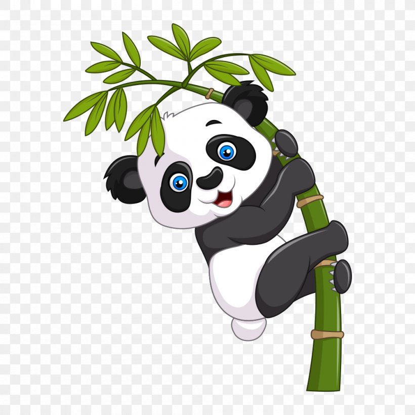 Giant Panda Cartoon Royalty-free Illustration, PNG, 1000x1000px, Giant Panda, Art, Bamboo, Cartoon, Cuteness Download Free