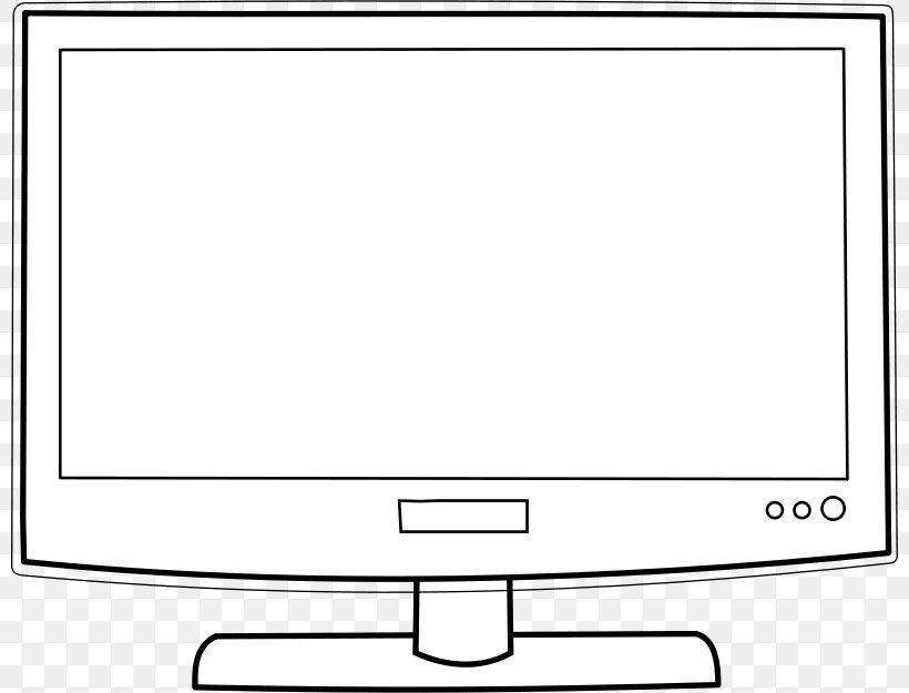 Television Black And White Cartoon Clip Art, PNG, 800x625px, Television, Area, Black And White, Cartoon, Comics Download Free
