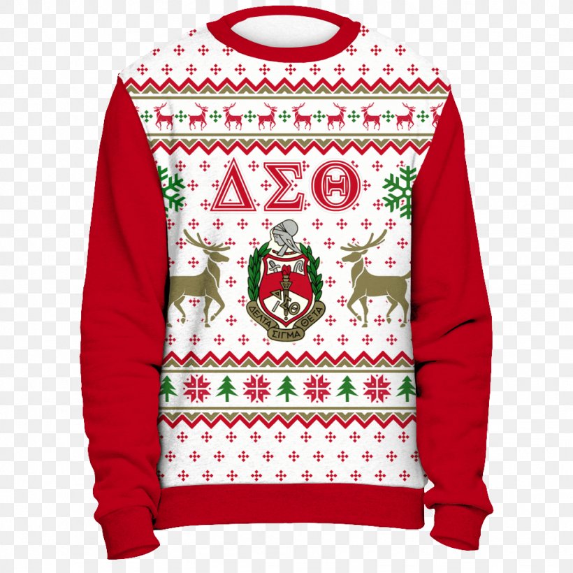Christmas Jumper T-shirt Hoodie Sweater Alpha Kappa Alpha, PNG, 1024x1024px, Christmas Jumper, Alpha Kappa Alpha, Bluza, Cardigan, Christmas Download Free