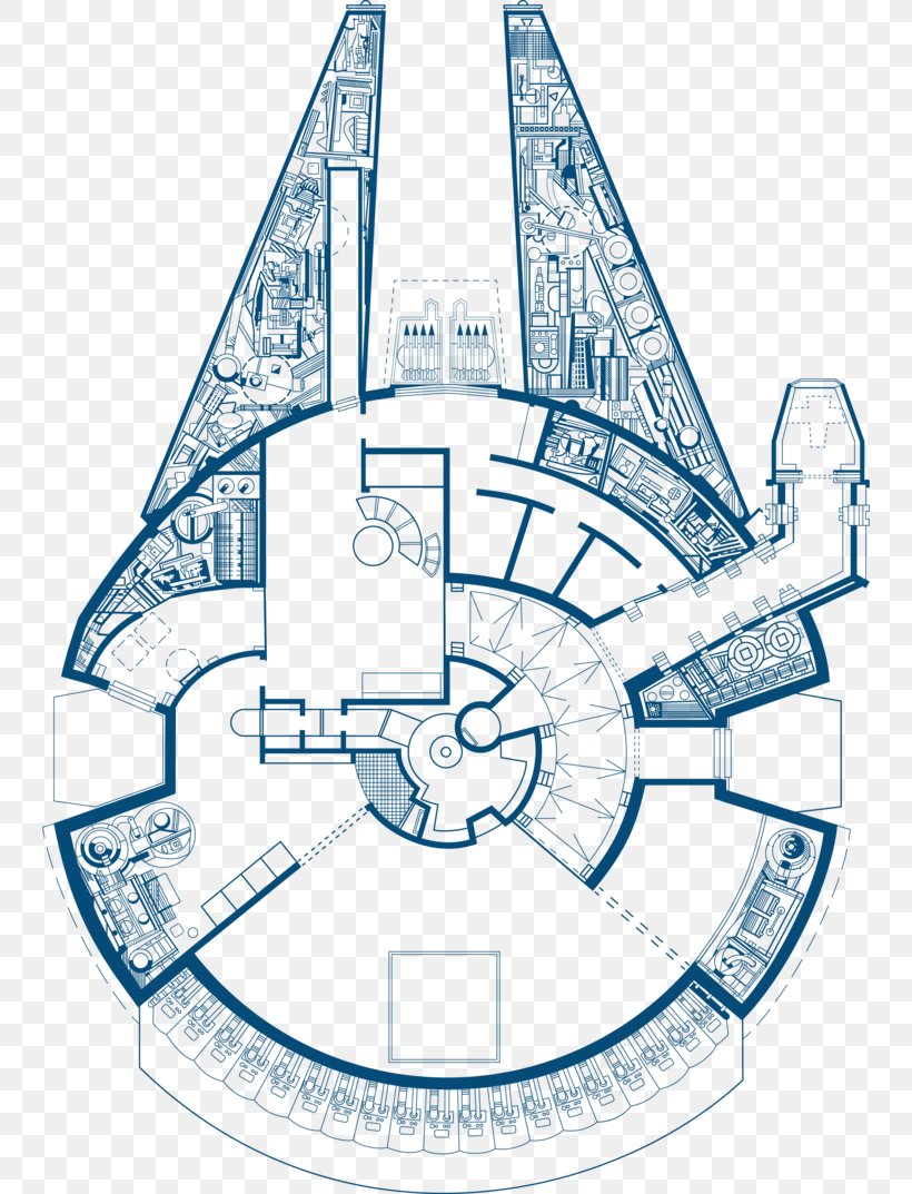 Star Wars: The Blueprints Millennium Falcon Drawing, PNG, 744x1073px, Millennium Falcon, Area, Art, Artwork, Black And White Download Free