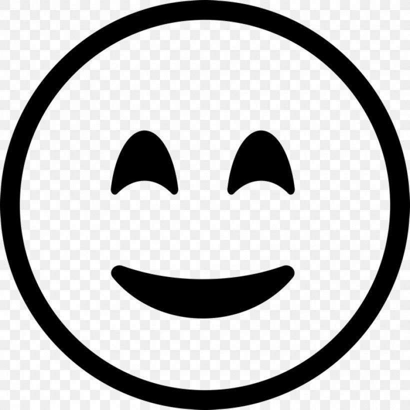 Emoticon Smiley Emoji Happiness, PNG, 1920x1920px, Emoticon, Area, Black, Black And White, Emoji Download Free