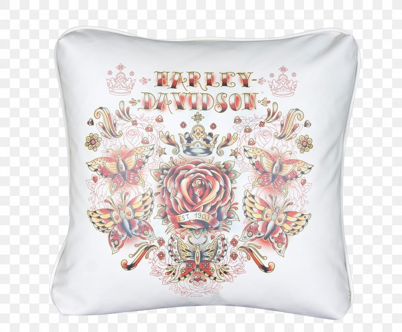 Throw Pillows Butterfly Textile Harley-Davidson, PNG, 2244x1856px, Pillow, Butterfly, Harleydavidson, Material, Textile Download Free