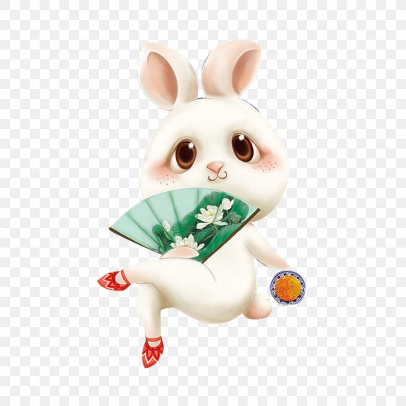 Mooncake Moon Rabbit Mid-Autumn Festival European Rabbit, PNG, 2289x2289px, Mooncake, Animal Figure, Cartoon, Change, Easter Bunny Download Free