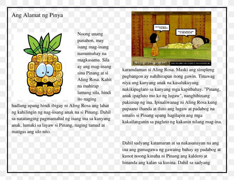 Pineapple Legend Tagalog Ibong Adarna Fable, PNG, 2200x1700px