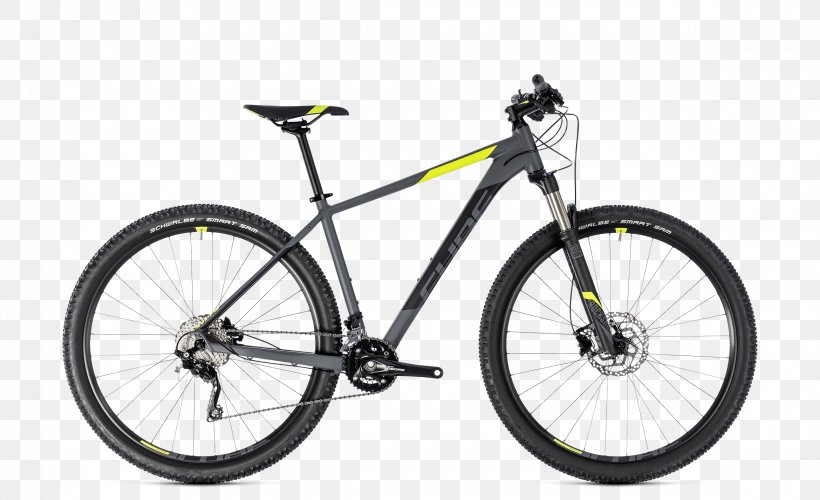 Bicycle Mountain Bike Hardtail Cube Bikes 29er, PNG, 2340x1427px, Bicycle, Automotive Tire, Bicycle Accessory, Bicycle Cranks, Bicycle Drivetrain Part Download Free