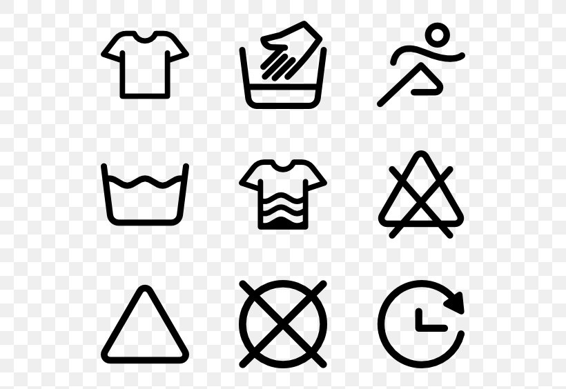 Laundry Symbol Icon Design Clip Art, PNG, 600x564px, Laundry Symbol, Area, Black And White, Icon Design, Monochrome Download Free