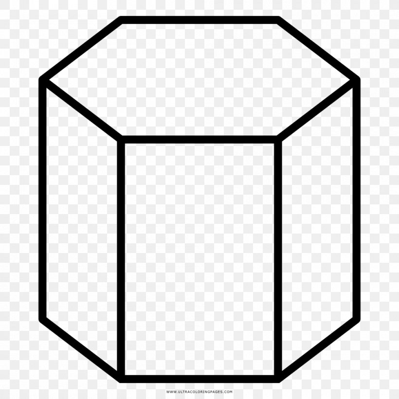 Hexagonal Prism Pentagonal Prism Triangular Prism, PNG, 1000x1000px, Hexagonal Prism, Area, Black And White, Dodecagonal Prism, Face Download Free