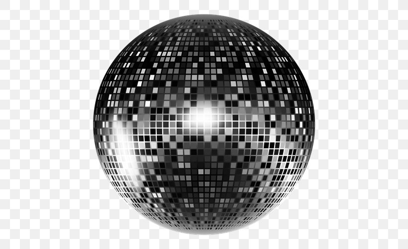 Disco Ball Black And White, PNG, 500x500px, Watercolor, Cartoon, Flower, Frame, Heart Download Free