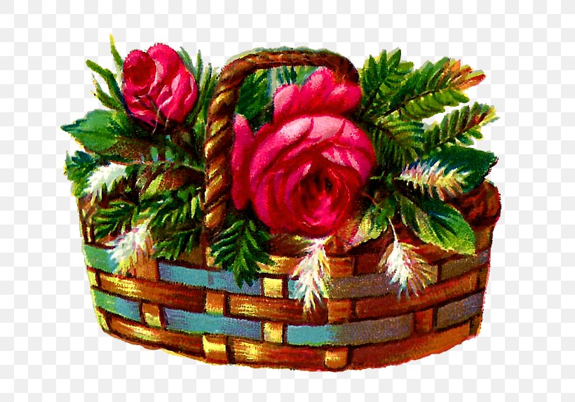 Flower Garden Roses Basket Clip Art, PNG, 796x573px, Flower, Art, Basket, Christmas, Christmas Gift Download Free