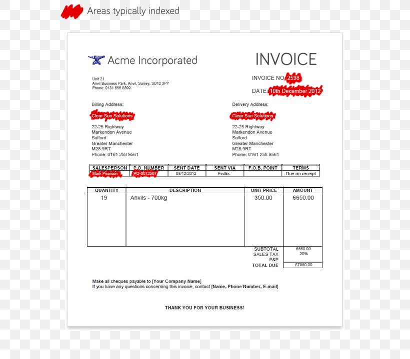 Invoice Processing Form Document Image Scanner, PNG, 700x719px, Invoice, Area, Brand, Business, Computer Software Download Free