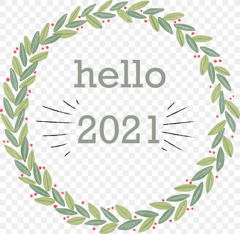 Hello 2021 Happy New Year, PNG, 3000x2918px, Hello 2021, Chinese New Year, Christmas Day, Christmas Ornament, Christmas Tree Download Free
