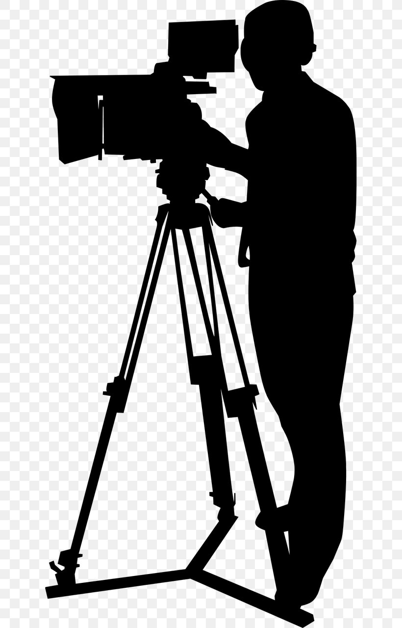 Camera Silhouette, PNG, 640x1280px, Camera Operator, Black And White, Blackandwhite, Broadcasting, Camera Download Free