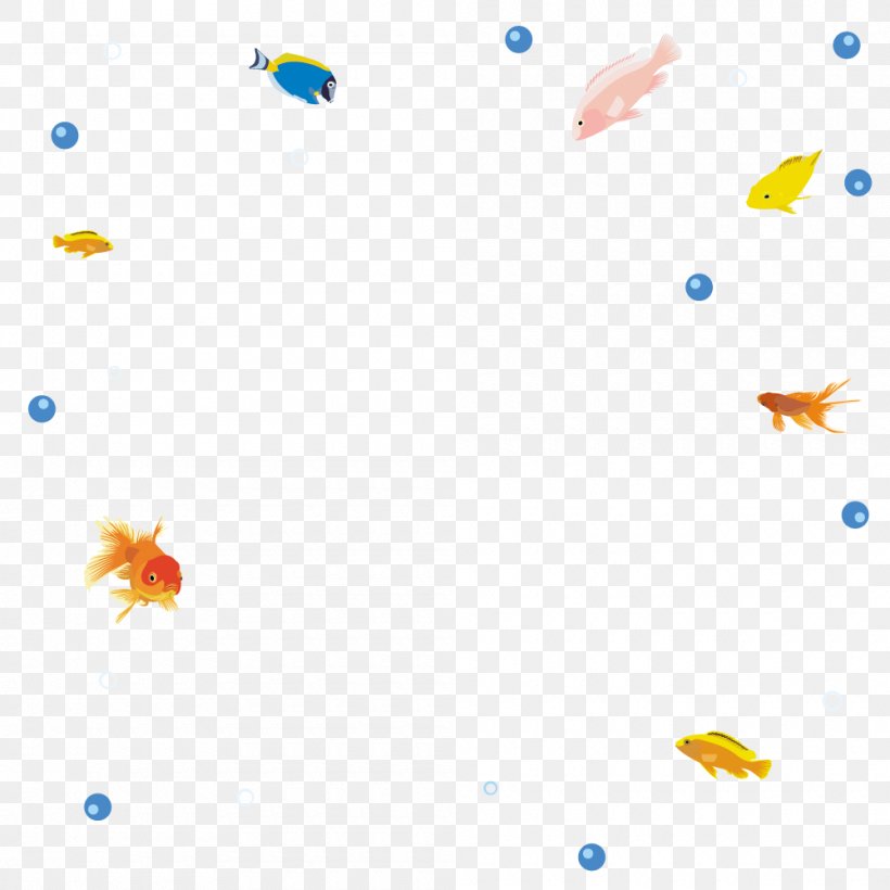 Clip Art Illustration Fish Desktop Wallpaper Pattern, PNG, 1000x1000px, Fish, Blue, Cloud, Computer, Orange Download Free