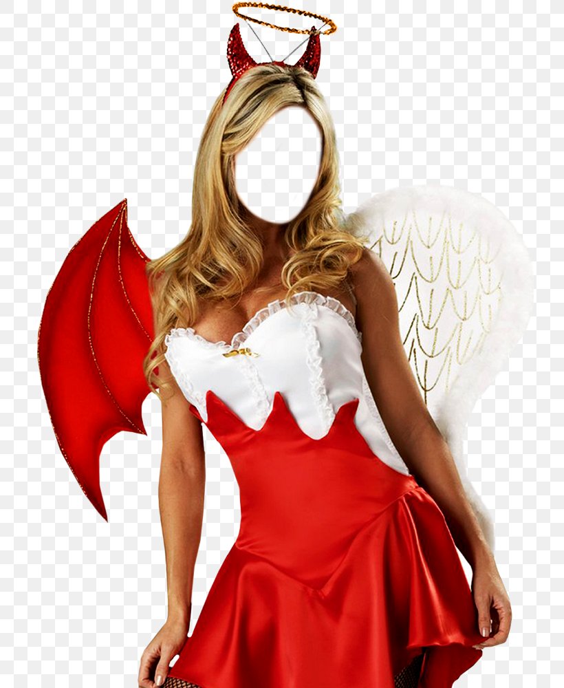 Halloween Costume Devil Angel, PNG, 736x1000px, Halloween Costume, Angel, Christmas Decoration, Christmas Ornament, Clothing Download Free