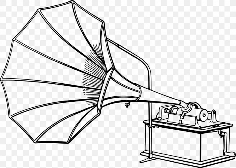 Phonograph Record Drawing Clip Art, PNG, 1000x712px, Phonograph, Artwork, Black And White, Compact Disc, Cylinder Download Free