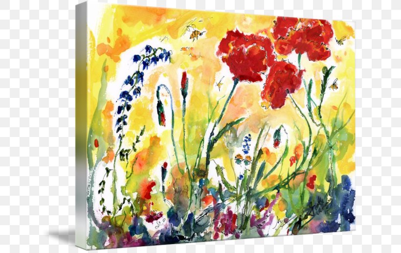 Floral Design Watercolor Painting Acrylic Paint Modern Art, PNG, 650x517px, Floral Design, Acrylic Paint, Acrylic Resin, Art, Artwork Download Free