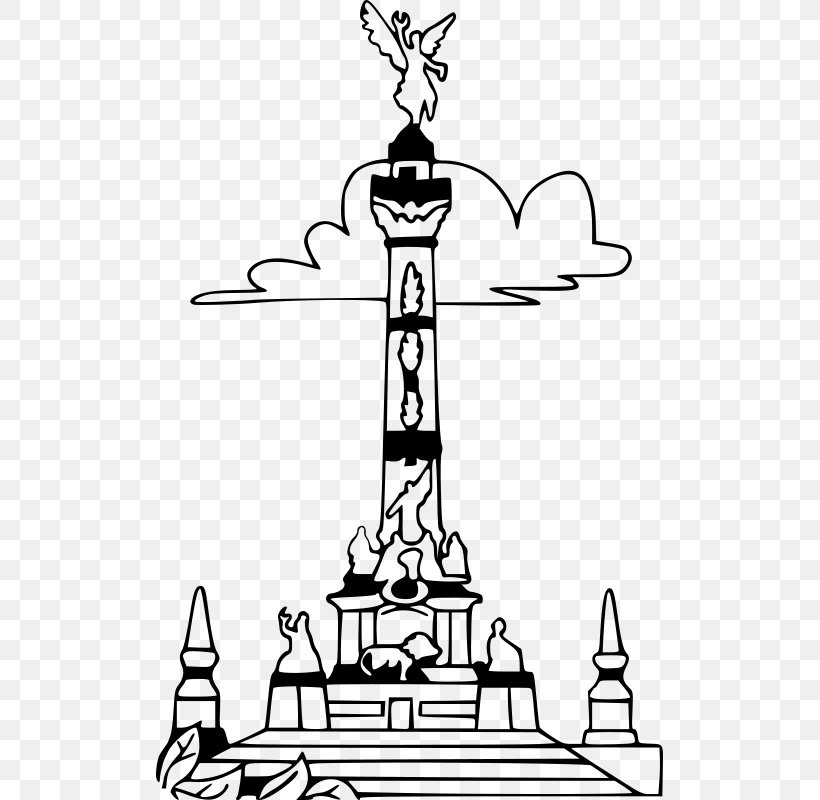 Angel Of Independence Mexican War Of Independence Column Clip Art, PNG, 507x800px, Angel Of Independence, Angel, Area, Art, Black And White Download Free