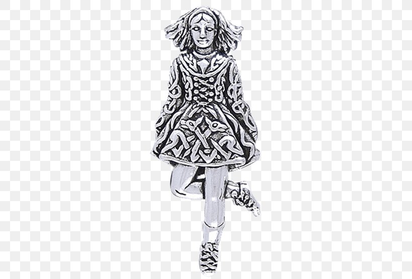 Drawing Outerwear Fashion Illustration Irish Dance Costume, PNG, 555x555px, Drawing, Black And White, Charms Pendants, Clothing, Costume Download Free