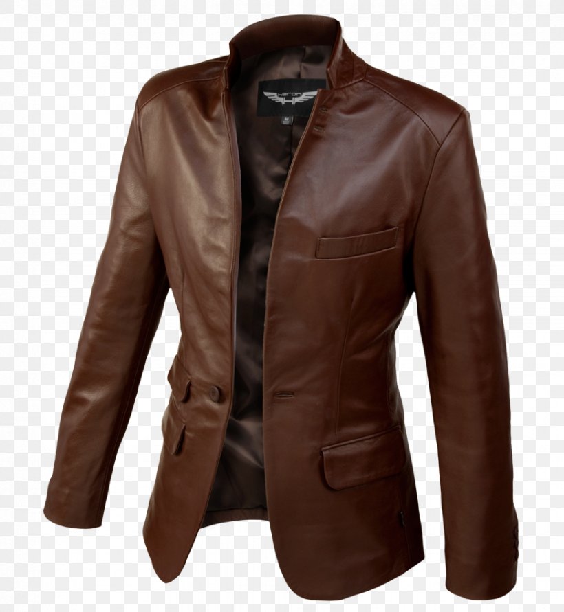 Leather Jacket Clothing Pocket, PNG, 874x950px, Leather Jacket, Blazer, Brown, Button, Cap Download Free