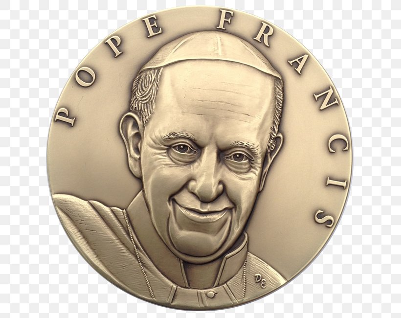 Pope Francis Bronze Medal Catholic Church, PNG, 650x650px, Pope Francis, Bishop, Bronze Medal, Catholic Church, Coin Download Free