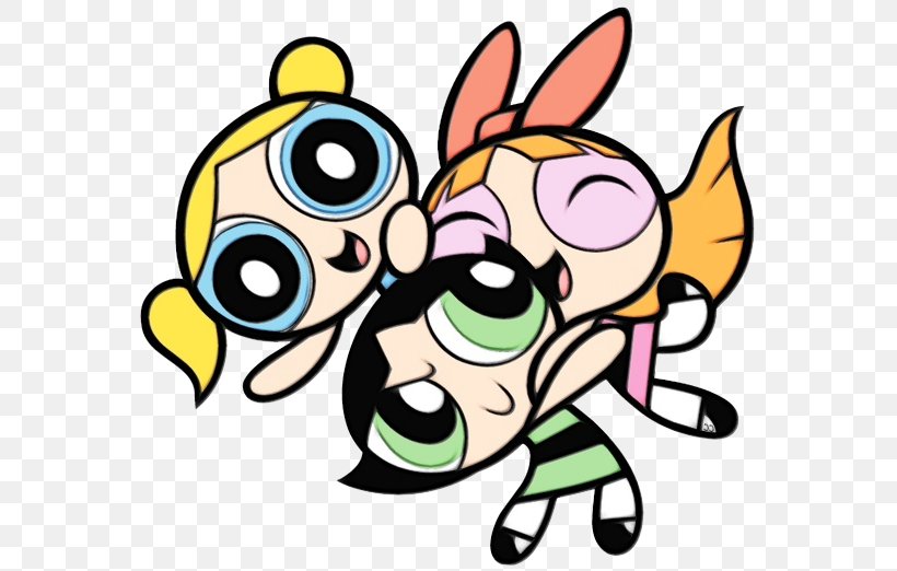 Bubbles Powerpuff Girls, PNG, 569x522px, Watercolor, Animation, Art, Artwork, Blossom Bubbles And Buttercup Download Free