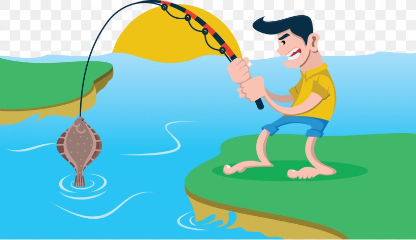 Fishing Fish Pond Fisherman Clip Art, PNG, 1400x810px, Fishing, Angling, Area, Art, Cartoon Download Free
