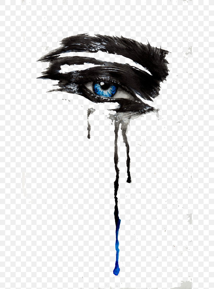 Eye Tears Drawing Ink, PNG, 650x1105px, Eye, Art, Black And White, Blue, Drawing Download Free