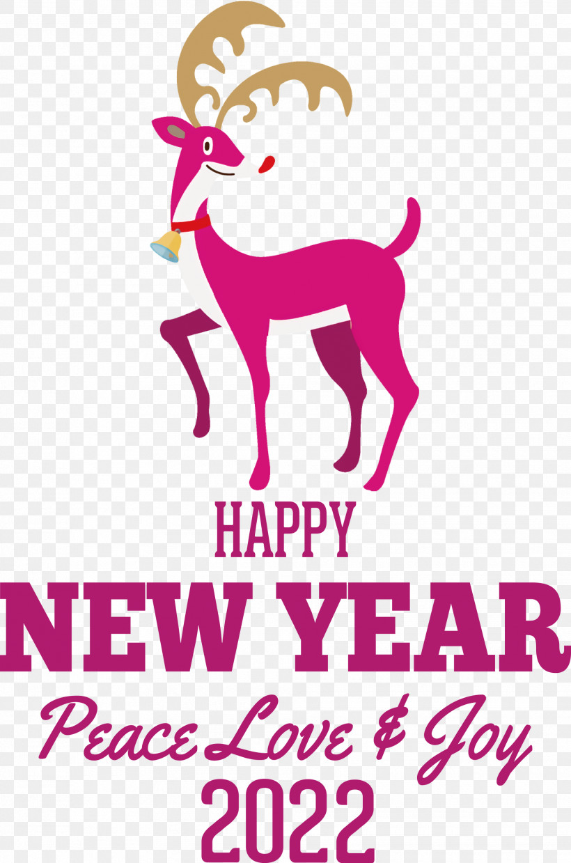 New Year 2022 2022 Happy New Year, PNG, 1985x3000px, Reindeer, Biology, Deer, Line, Logo Download Free
