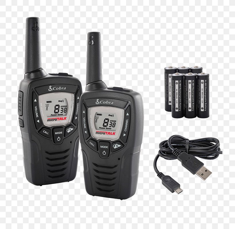 Two-way Radio PMR446 Walkie-talkie Cobra MT-975, PNG, 800x800px, Twoway Radio, Communication Channel, Electric Battery, Electronic Device, Hardware Download Free