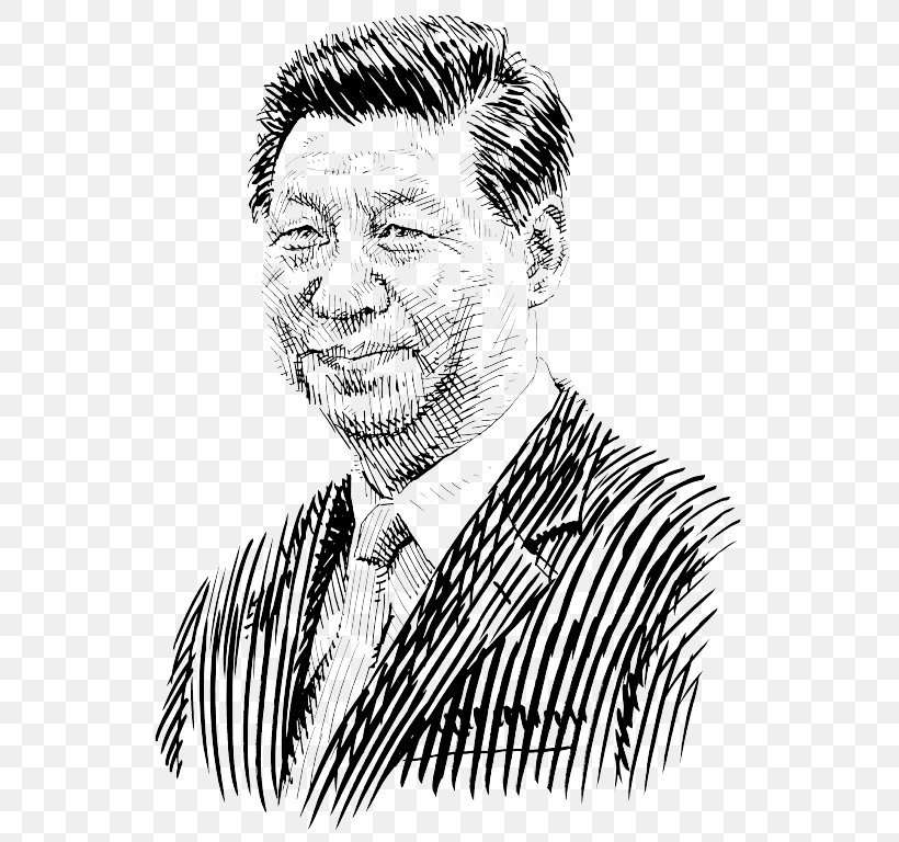 Xi Jinping Trade War World Economy China Sketch, PNG, 555x768px, Xi Jinping, Art, Artwork, Black And White, China Download Free