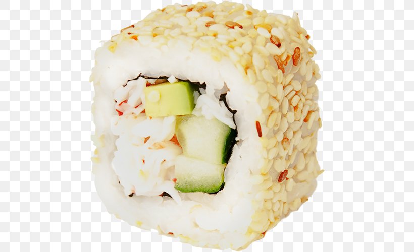 California Roll Gimbap Makizushi Sushi Pionersky, PNG, 500x500px, California Roll, Asian Food, Buffet, Comfort Food, Commodity Download Free