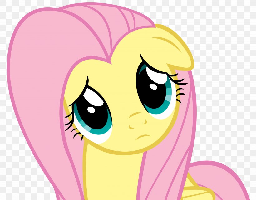 Fluttershy Pony YouTube Sadness DeviantArt, PNG, 5000x3912px, Watercolor, Cartoon, Flower, Frame, Heart Download Free